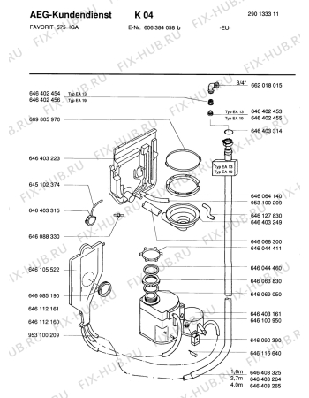 Взрыв-схема посудомоечной машины Aeg FAV575I-B - Схема узла Section3